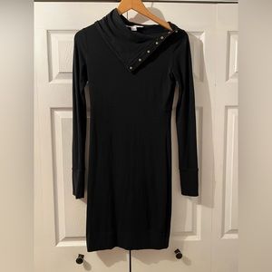 Diane Von Furstenberg Turtle Knit Snap-Collar Dress